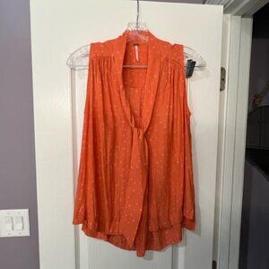 Free People Tie Front Top